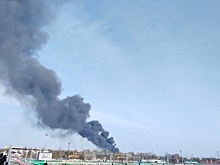 В Курске загорелось одно из предприятий