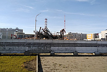 На площади Маркса в Новосибирске рухнули остатки ДК «Сибсельмаш»