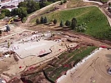 Никитин показал, как идут работы на набережной Федоровского