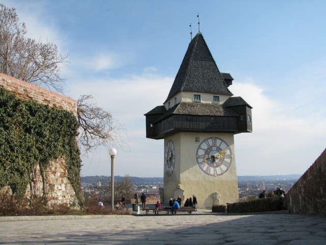 Гора Шлоссберг, Грац, Австрия, Европа
