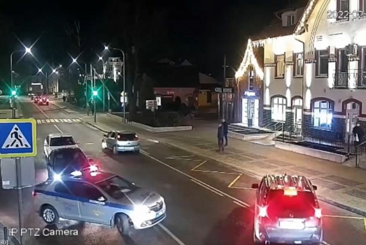 В Зеленоградске полицейская погоня попала на видео