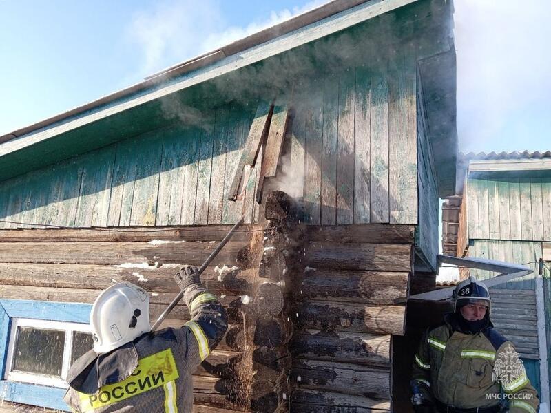 Баня сгорела в селе Улеты