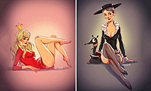А Шапокляк-то секси! 6 героинь советских мультфильмов в стиле пин-ап