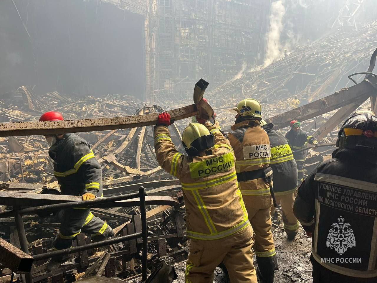 Спасатели разобрали более 90% конструкций «Крокус сити холла»
