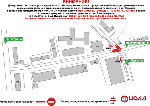 На улице Ветеринарной временно ограничат движение