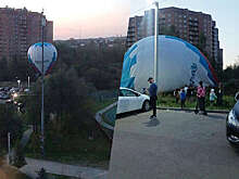 112: в подмосковном Дмитрове воздушный шар приземлился прямо в жилом квартале