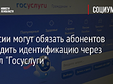 В России могут обязать абонентов проходить идентификацию через портал "Госуслуги"
