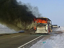Названа причина возгорания автобуса в Казахстане