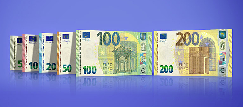 Европейский банк продемонстрировал новые купюры