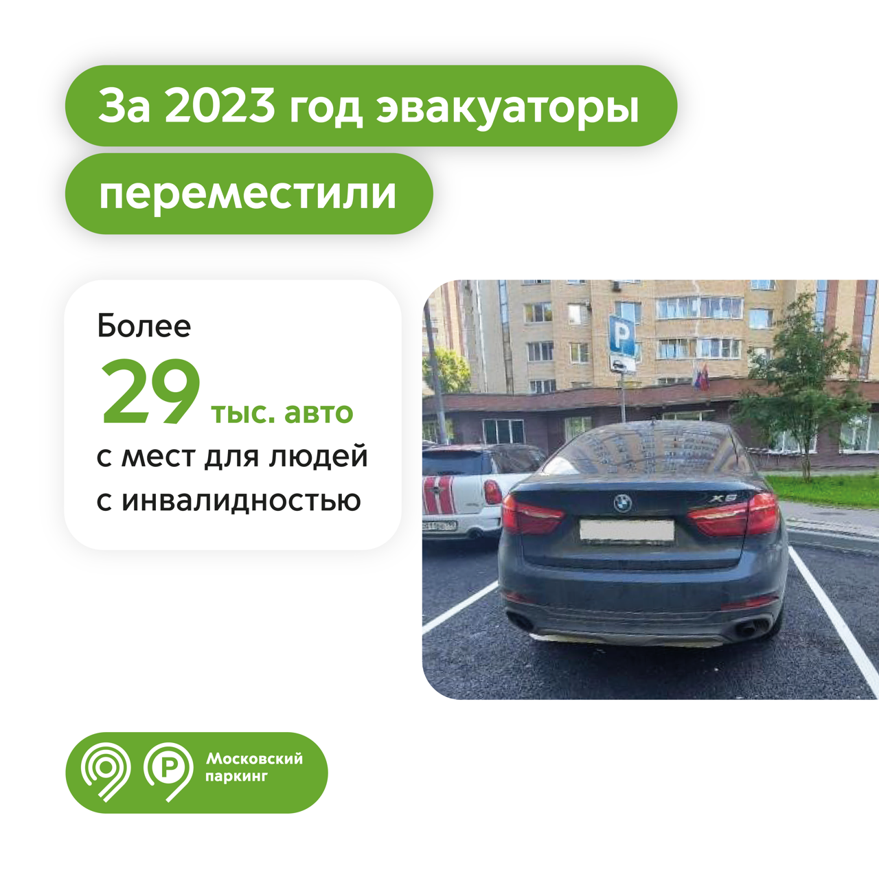 Более 29 тысяч автомобилей эвакуировано с мест для инвалидов за 2023 год -  Рамблер/авто