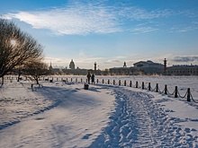 В Петербурге объявлен желтый уровень опасности из-за ветра и снега