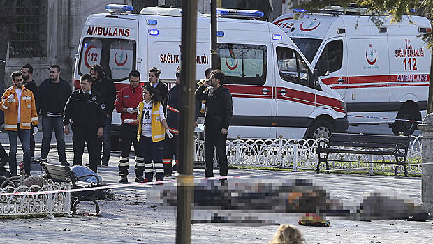 На месте взрыва в центре Стамбула
