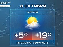 Сегодня в Татарстане ожидается до +19 градусов