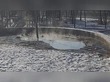 Парк Гагаринский в Чите затопило кипятком