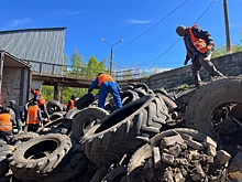 12 тонн покрышек вывезли из Приокского района на переработку