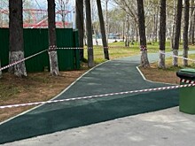 В городском парке Южно-Сахалинска отремонтировали повреждённые дорожки