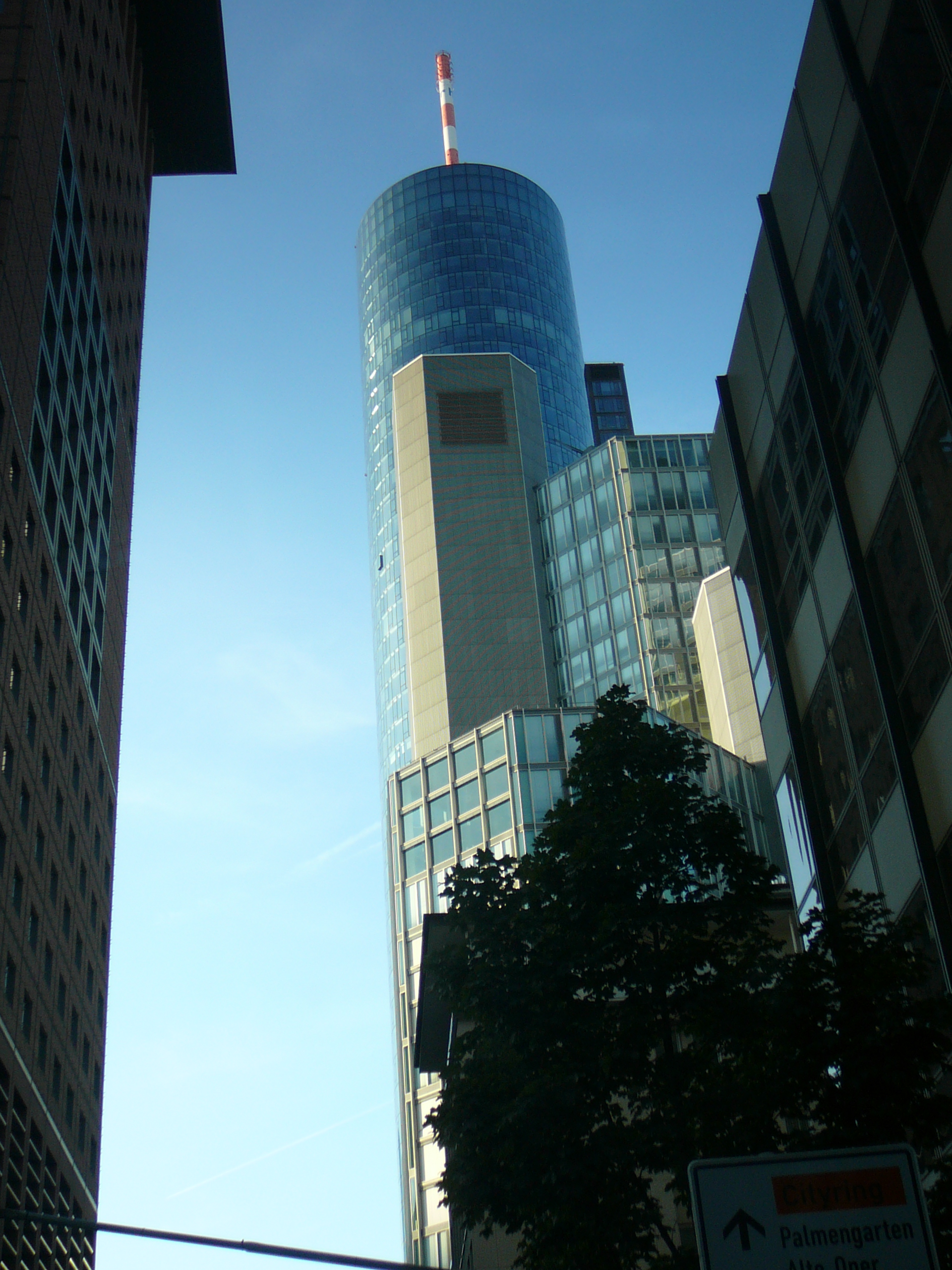 Небоскреб Main Tower, Франкфурт-на-Майне, Земля Гессен, Германия, Европа