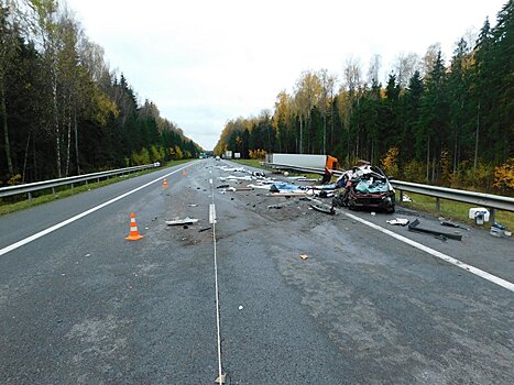 Страшная авария в Докшицком районе: легковушка столкнулась с фурой