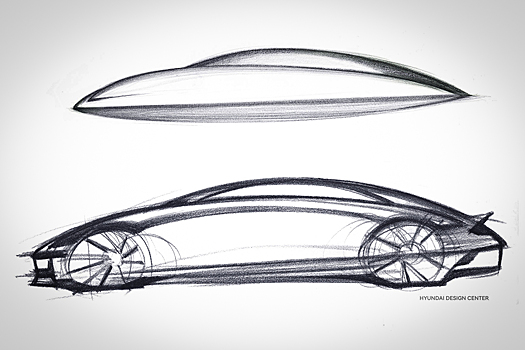 Hyundai намекнул на необычную форму кузова Ioniq 6