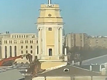 Снос "Ленэкспо" в Петербурге сняли на видео