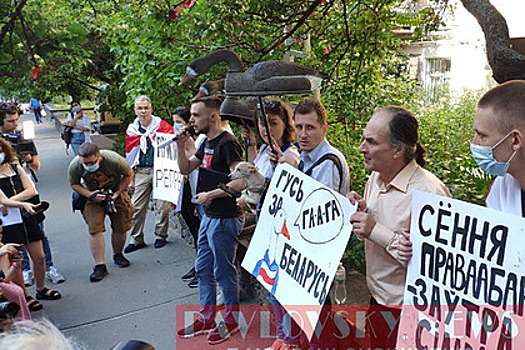 К белорусскому посольству в Киеве принесли гусей и потребовали ухода Лукашенко