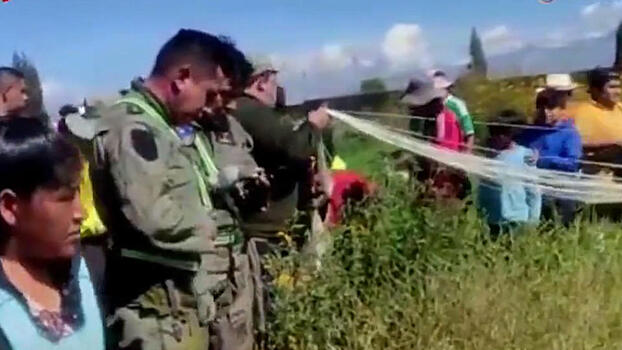 Военный самолет упал на девушку в Боливии
