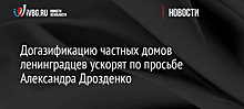 Догазификацию частных домов ленинградцев ускорят по просьбе Александра Дрозденко