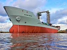 В Ленобласти спустили на воду морской танкер "Василий Никитин"