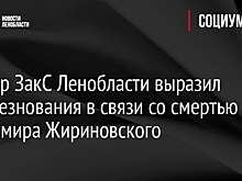 Спикер ЗакС Ленобласти выразил соболезнования в связи со смертью Владимира Жириновского