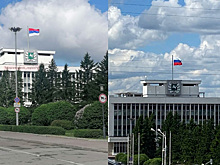 Над томской администрацией неправильно повесили флаг РФ