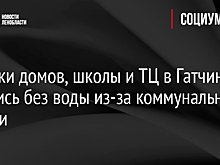 Десятки домов, школы и ТЦ в Гатчине остались без воды из-за коммунальной аварии