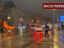 Опубликованы новые кадры с места крупного ДТП на Кутузовском проспекте