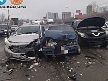Тройное ДТП с госпитализацией произошло на въезде в уфимское Сипайлово