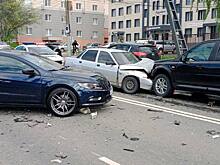 На Московской произошло тройное ДТП