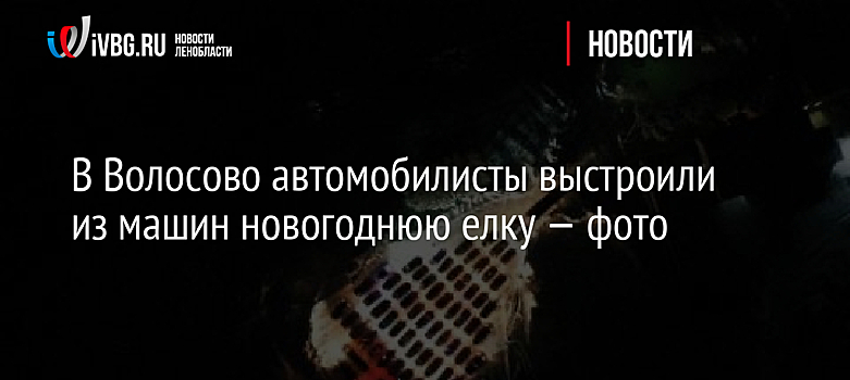 В Волосово автомобилисты выстроили из машин новогоднюю елку — фото