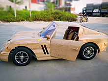 Видео: посмотрите на деревянную копию Ferrari 250 GTO с электромотором от картинга