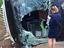 Последствия аварии с автобусом в Саратовской области попали на видео