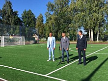 В поселке Красные Ткачи открыт новый пришкольный стадион, построенный по программе «Газпром – детям»