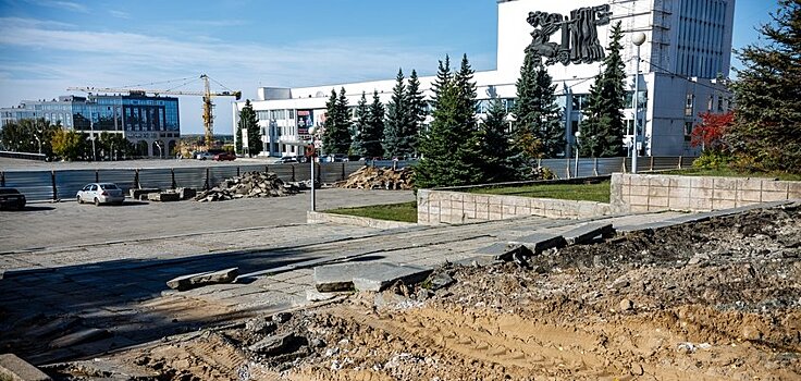 Второй этап реконструкции Центральной площади Ижевска отложили до весны