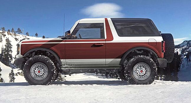 Ретро-рендеры Ford Bronco показывают внедорожник в винтажной графике