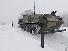 Резвая «Ракушка»: ульяновские десантники прокатились на скорости по заснеженному полигону