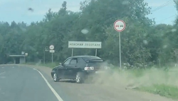 Неадекватный водитель протаранил автомобиль с детьми под Петербургом. Видео