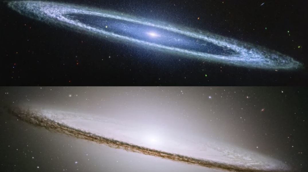 Телескоп Джеймс Уэбб заглянул за знаменитое пылевое кольцо галактики Сомбреро