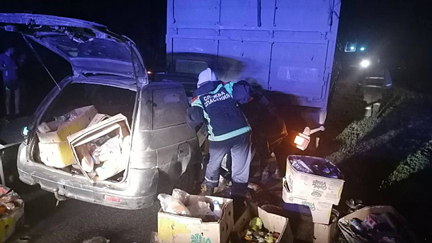 Под Пугачевом ВАЗ протаранил грузовик. Труп водителя извлекали из салона спасатели