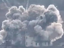 800-килограммовый снаряд "Торнадо-С" обрушил здание с боевиками НГУ