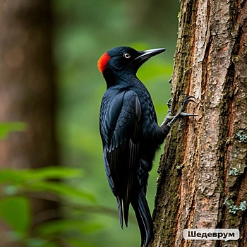 Омичам показалась редкая птица в "берете"