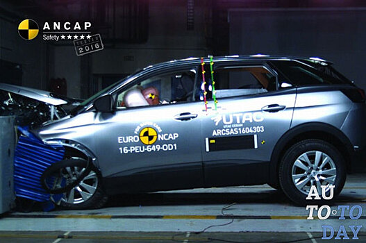 Кроссовер Peugeot 3008 получил пятизвездочный рейтинг безопасности ANCAP