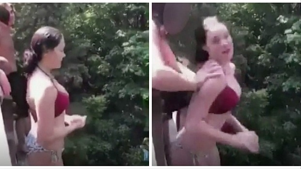 В США девушку столкнули с 15-метрового моста, чтобы она поборола страх высоты