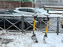 В Петербурге из-за снегопада кикшеринги встали на паузу