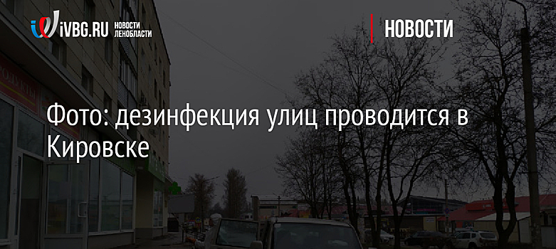 Фото: дезинфекция улиц проводится в Кировске